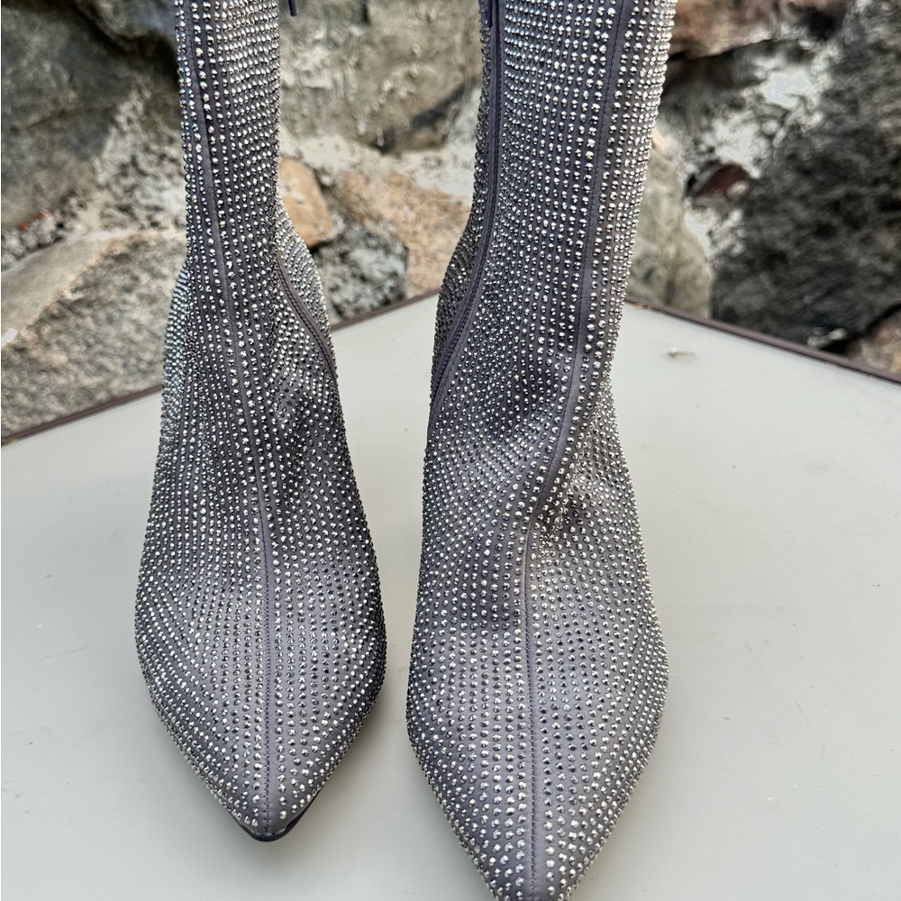 Target Gray Studded Heeled Boots